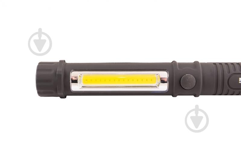 Ліхтар світлодіодний MasterTool ручний магнітний 1W LED/1W COB LED/90 lum/6500К/50 м/3xAAA ABS (94-0806) чорний - фото 4