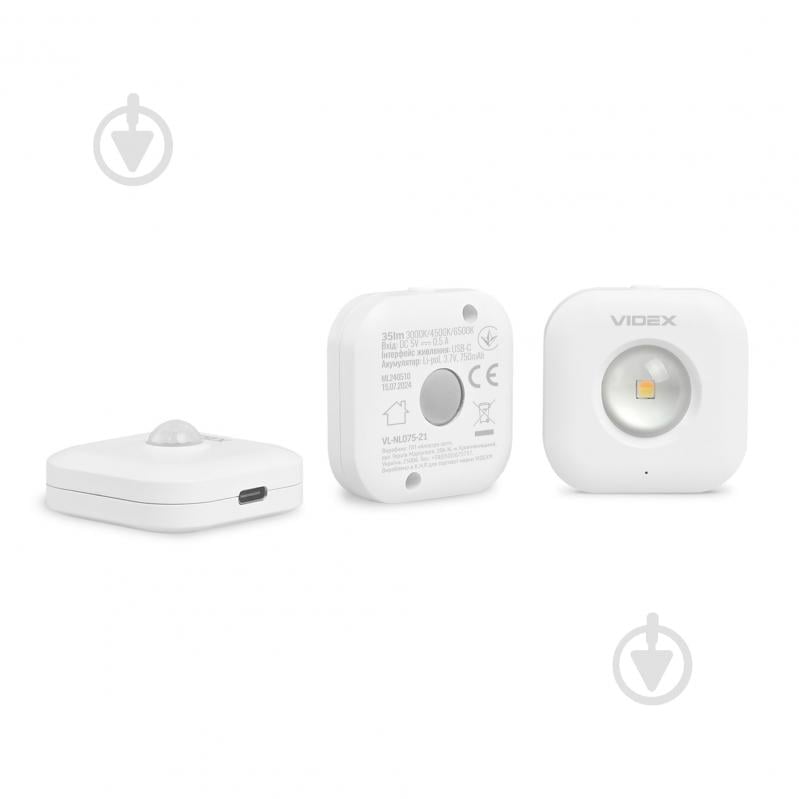 Світильник-нічник LED Videx VL-NL075-21 35Lm 3000K-6500K 2 шт. білий 28224 - фото 6