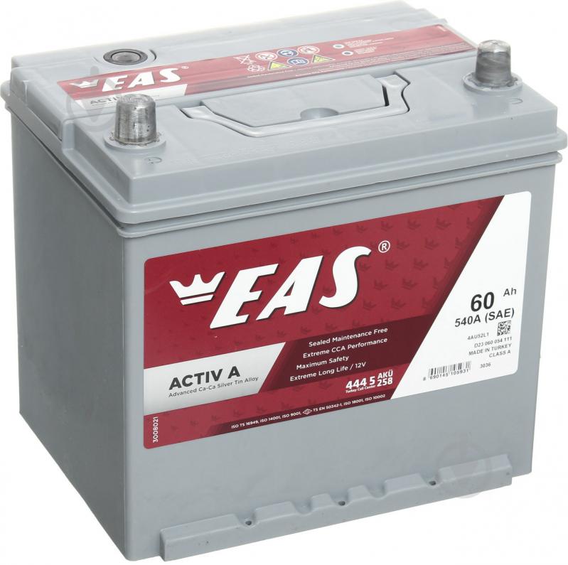 Акумулятор автомобільний EAS ActivA Asia D23 60Ah 540A 12V «+» ліворуч (105931) - фото 1