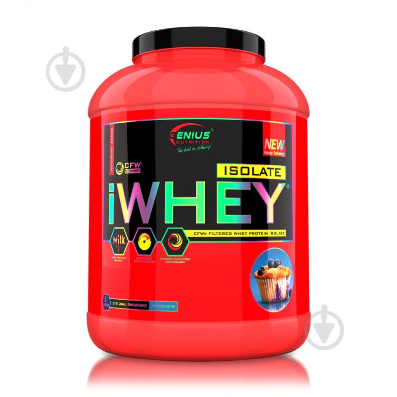 Протеин Genius Nutrition iWhey isolate черника 900 г - фото 1