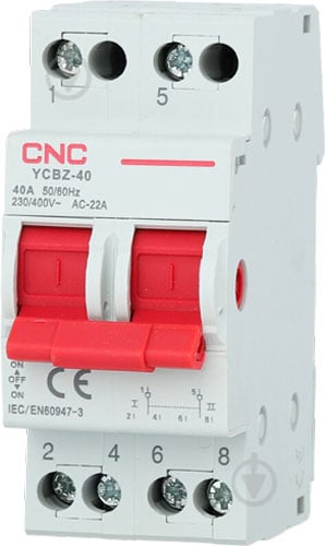 Перемикач навантаження CNC YCBZ-40 2P 40A 1-0-2 240/415V~ Б00042226 - фото 1