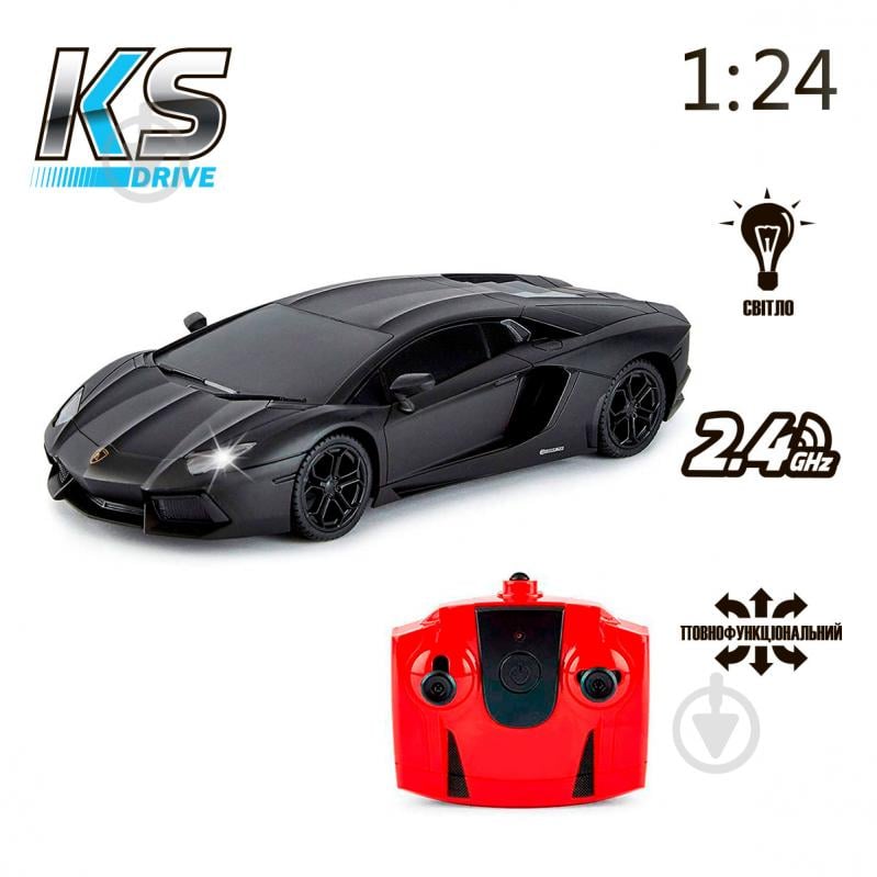 Машинка Lamborghini Aventador LP 700-4 (1:24, 2.4Ghz, черный) 1:24 124GLBB - фото 6