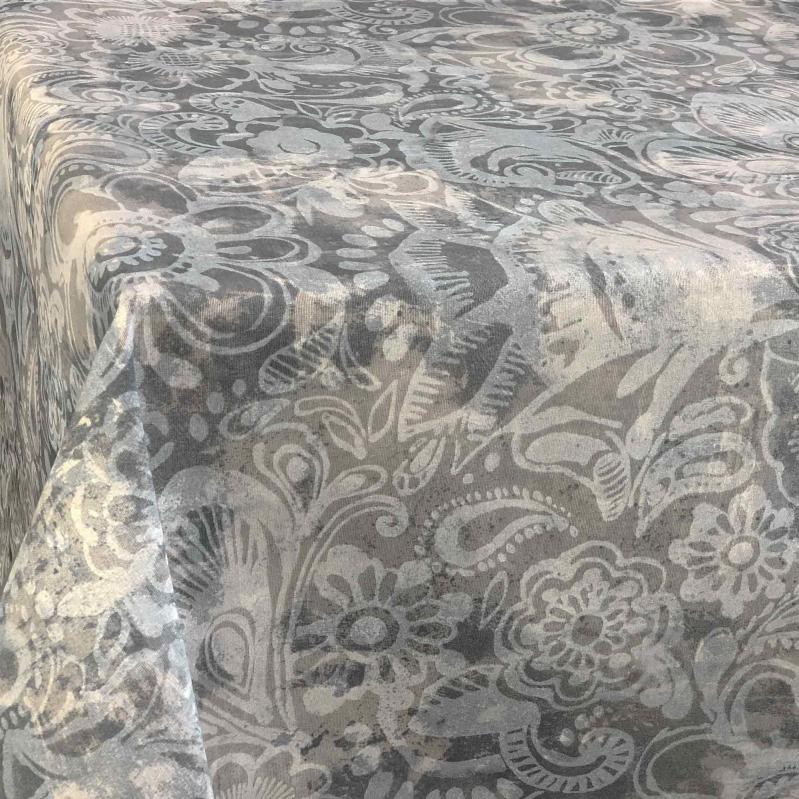 Скатерть Paris Вензель Ø 200 см графит La Nuit - фото 1