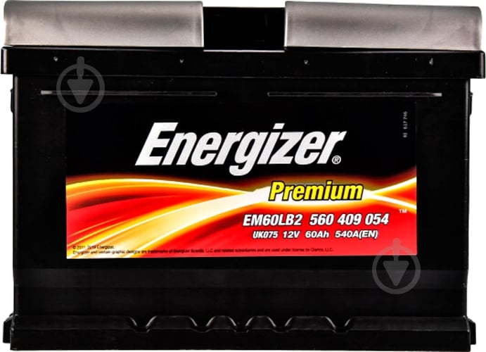 Акумулятор автомобільний Energizer Premium 6 CT-60-R 60Ah 540A 12V «+» праворуч (560 409 054) - фото 1