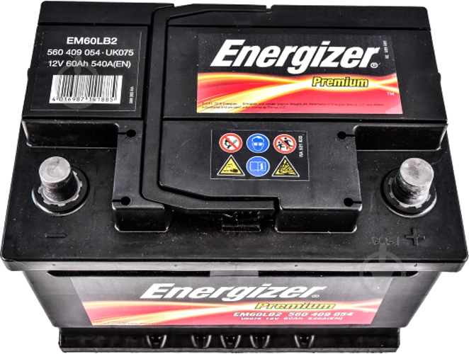 Акумулятор автомобільний Energizer Premium 6 CT-60-R 60Ah 540A 12V «+» праворуч (560 409 054) - фото 2