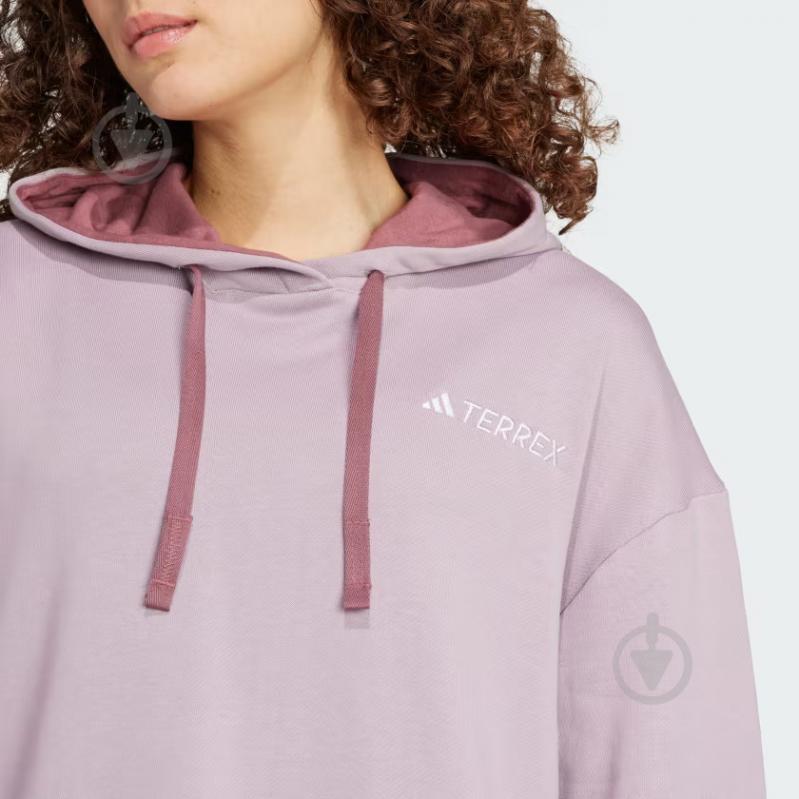 Джемпер Adidas W TX LOGO HOODY IN4712 р.S рожевий - фото 4