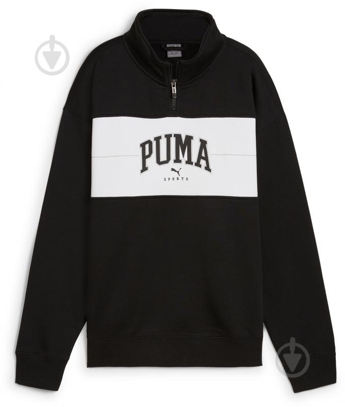 Свитшот Puma PUMA SQUAD HALF-ZIP FL 68154301 р.S черный - фото 1