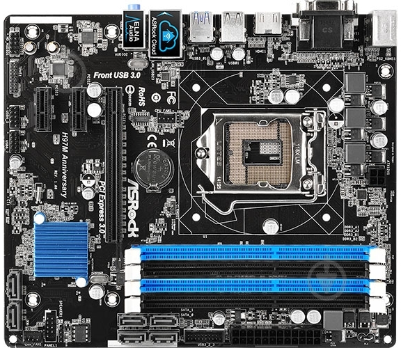 ᐉ Материнская плата ASRock H97M ANNIVERSARY (Socket 1150, Intel H97 ...