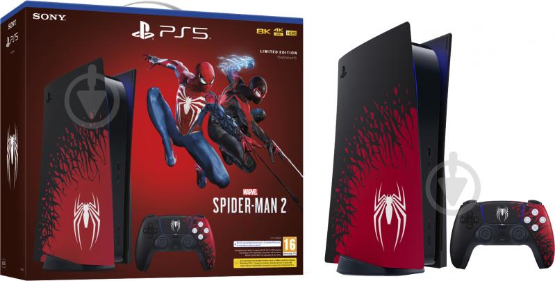 Игровая консоль Sony PlayStation 5 Ultra HD Blu-ray Marvel's Spider-Man 2 Limited Edition (1000392) black/red - фото 1