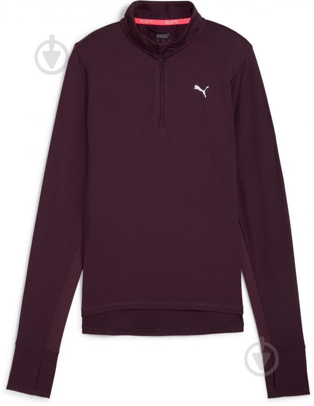 Джемпер Puma RUN FAVORITE 1/4 ZIP W 52317044 р.S бордовий - фото 1