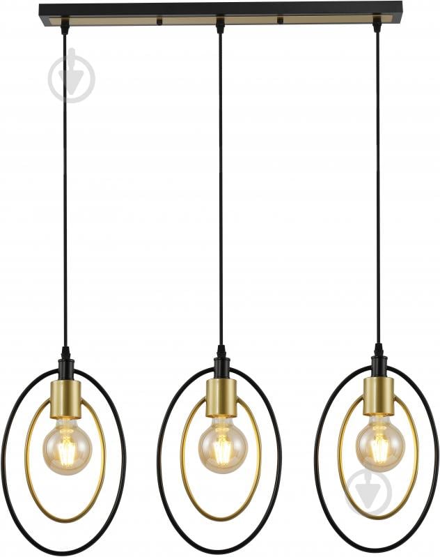 Світильник підвісний Sensio Venus 3x40 Вт E27 чорний із золотим ALG-07477/3L - фото 2 Світильник підвісний Sensio Venus 3x40 Вт E27 чорний із золотим ALG-07477/3L - фото 2