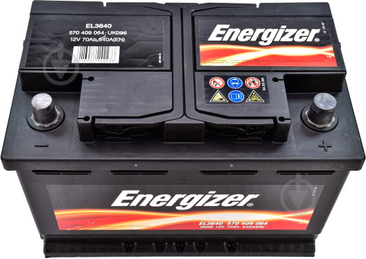 Акумулятор автомобільний Energizer 6 CT-70-R 70Ah 640A 12V «+» праворуч (570 409 064) - фото 2