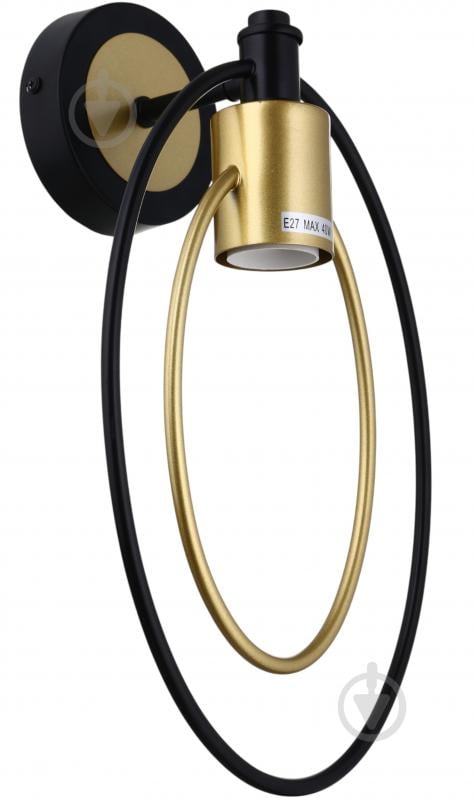 Светильник настенный Sensio Venus 40 Вт E27 черный/золото ALG-07477/1W - фото 3 Светильник настенный Sensio Venus 40 Вт E27 черный/золото ALG-07477/1W - фото 3