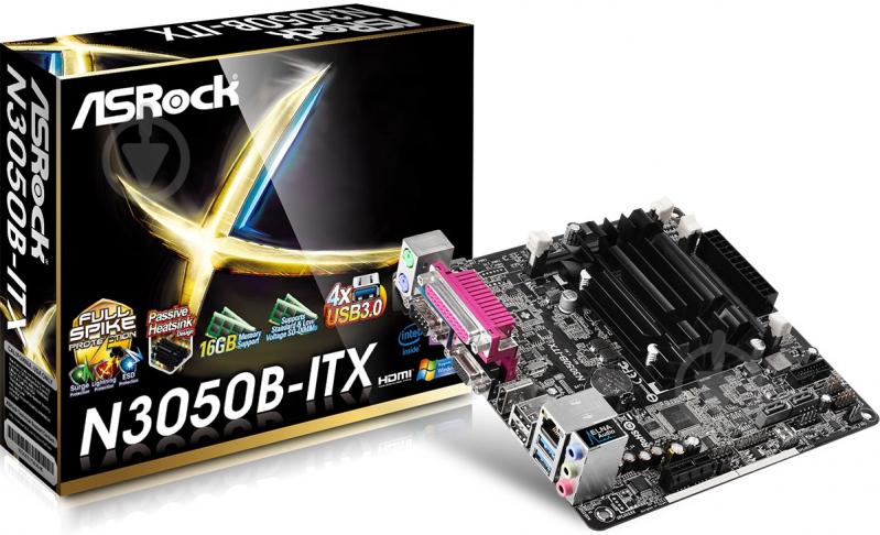 Материнская плата ASRock N3050B-ITX (Integrated CPU, SoC, mini ITX) - фото 3