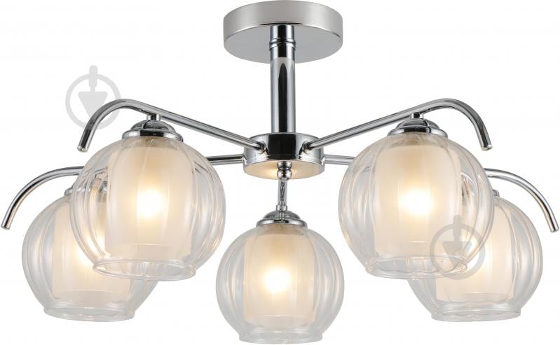 Люстра стельова Sensio Aquarius 5x40 Вт E27 білий/хром ALG-07488/5 - фото 2