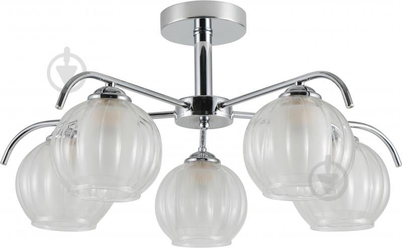 Люстра стельова Sensio Aquarius 5x40 Вт E27 білий/хром ALG-07488/5 - фото 1