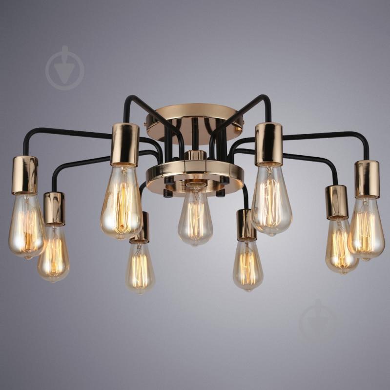 Люстра потолочная Arte Lamp Gelo A6001PL-9BK 9x40 Вт E27 черный - фото 2