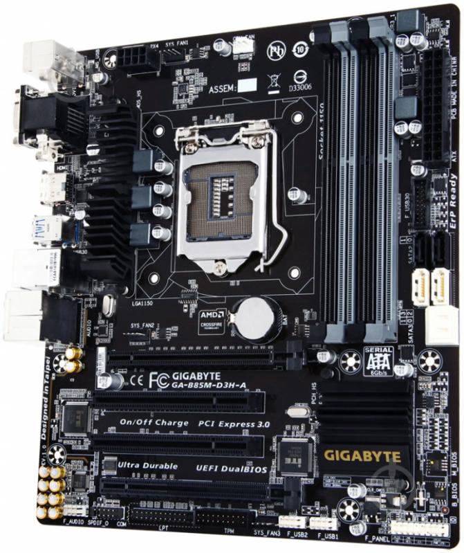 Материнська плата Gigabyte GA-B85M-D3H-A (Socket 1150, Intel B85, mirco ATX) - фото 2