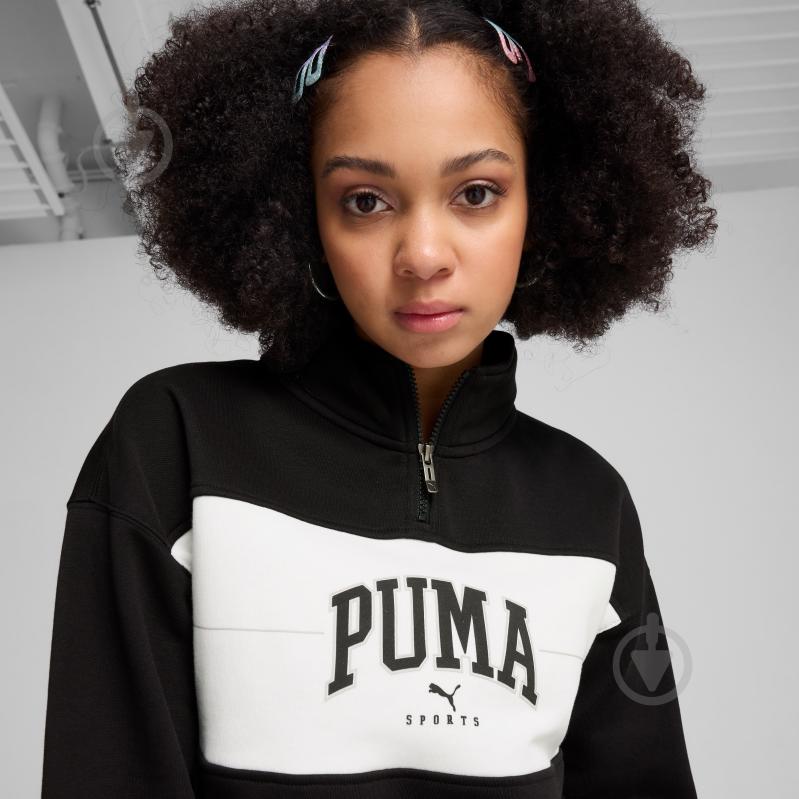 Свитшот Puma PUMA SQUAD HALF-ZIP FL 68154301 р.XL черный - фото 7