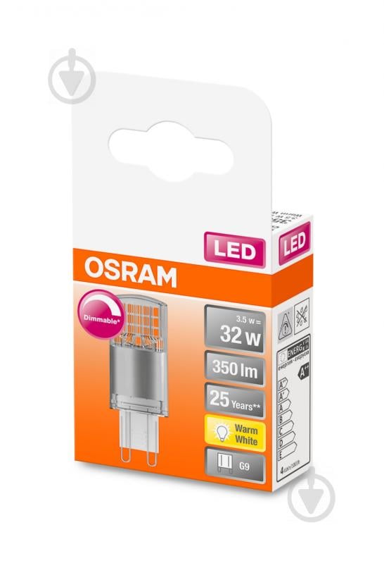 Лампа світлодіодна Osram Superstar Pin 3,5 Вт капсульна прозора G9 220 В 2700 К 4058075235892 - фото 2