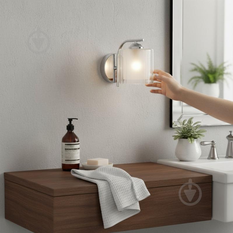 Світильник настінний Sensio Serpens 40 Вт E27 прозорий/хром ALG-07491/1W - фото 6