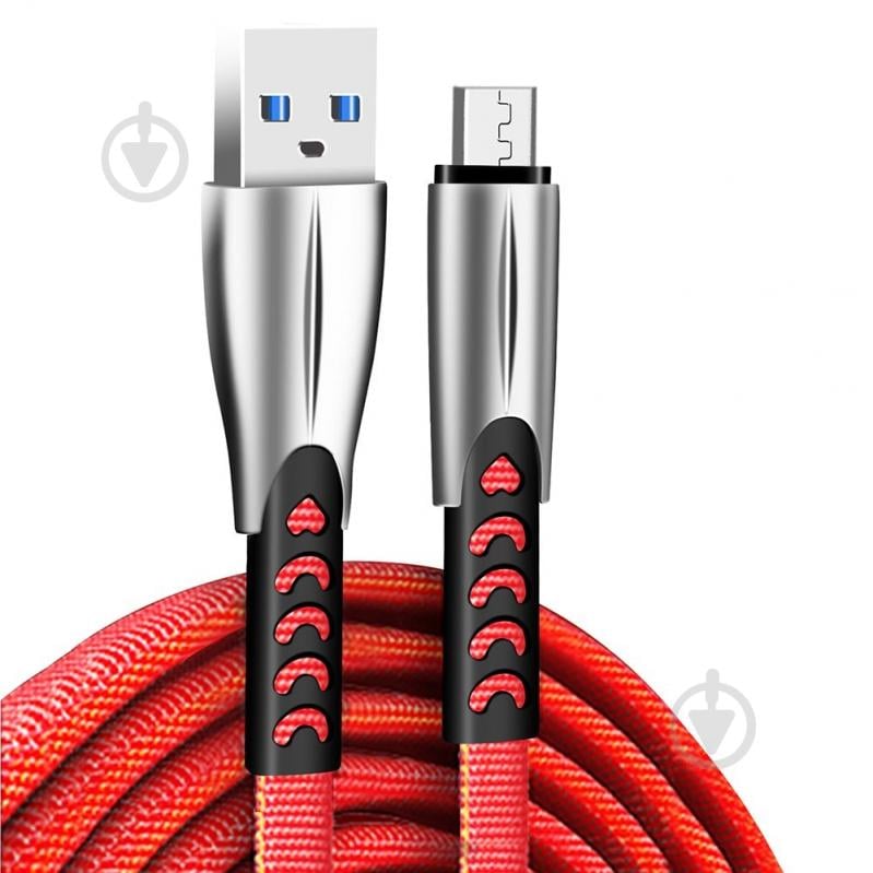 Кабель ColorWay USB - MicroUSB (zinc alloy) 2.4а 1 м red (CW-CBUM011-RD) - фото 3 Кабель ColorWay USB - MicroUSB (zinc alloy) 2.4а 1 м red (CW-CBUM011-RD) - фото 3