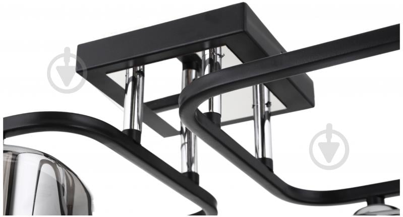 Люстра стельова Sensio Hercules 4x40 Вт E27 чорний/димчастий ALG-07552/4 - фото 4 Люстра стельова Sensio Hercules 4x40 Вт E27 чорний/димчастий ALG-07552/4 - фото 4