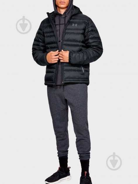 Пуховик мужской зимний Under Armour UA Armour Down Hooded Jkt 1342738-001 р.3XL черный - фото 3