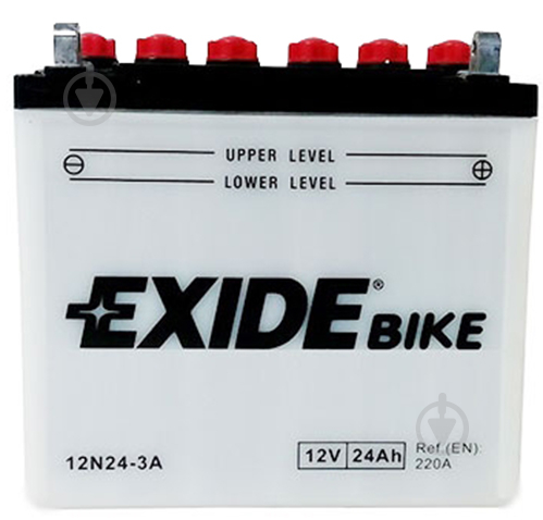 Аккумулятор автомобильный EXIDE 24Ah 220A 12V «+» справа (12N24-3A) - фото 1