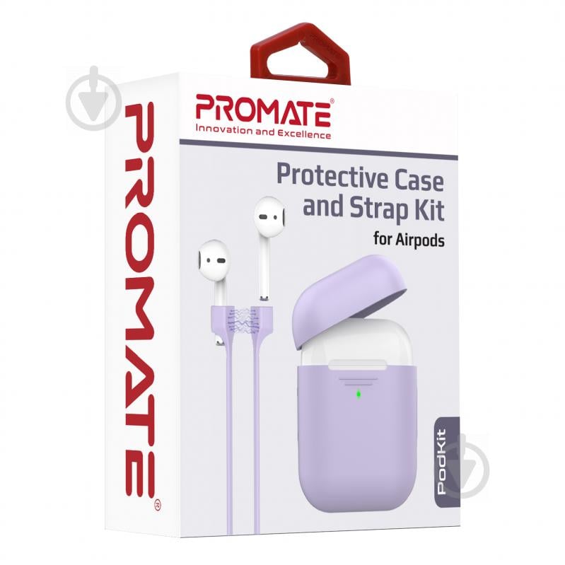 Чохол для навушників Promate PodKit для Apple AirPods purple (podkit.purple) - фото 7