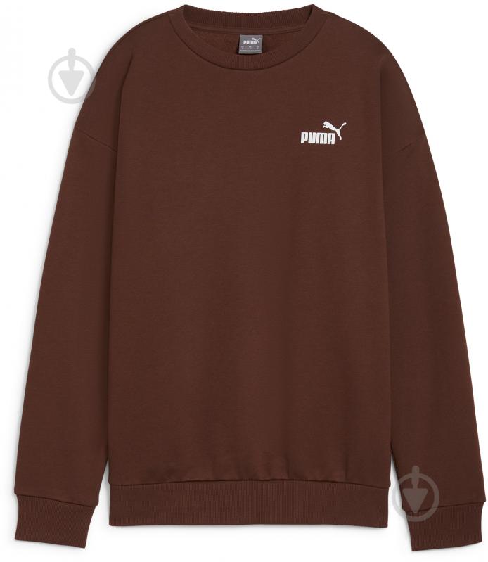 Свитшот Puma ESS+ RELAXED SMALL LOGO CREW FL 68148765 р.XS коричневый - фото 1