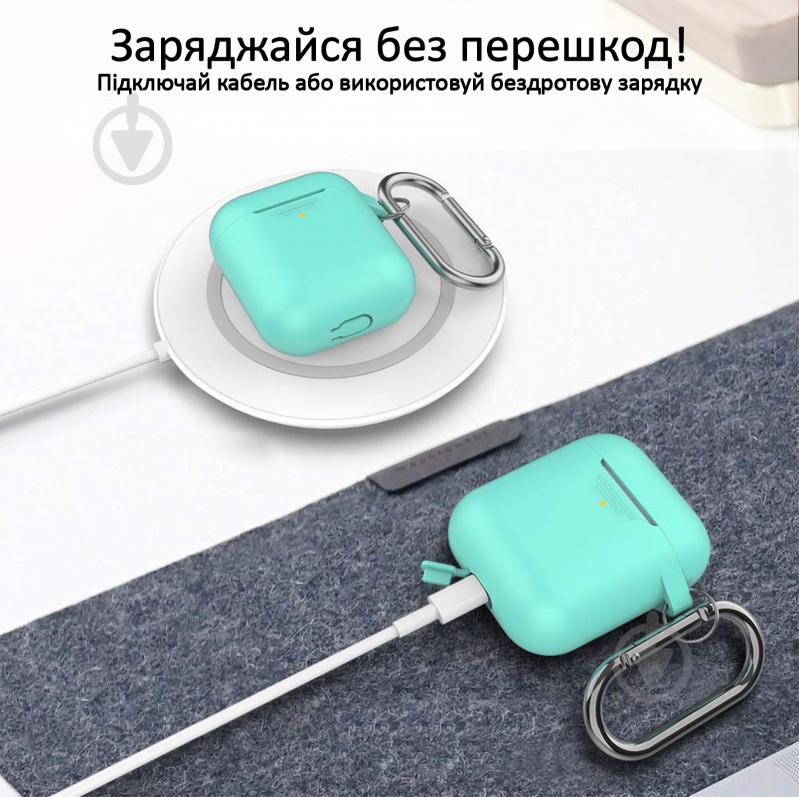 Чохол для навушників Promate GripCase для Apple AirPods green (gripcase.green) - фото 4