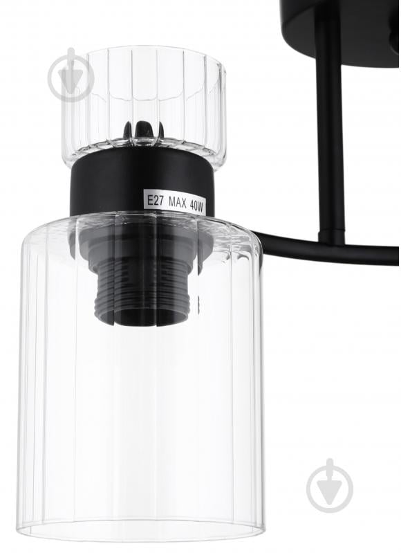 Люстра стельова Sensio Sculptor 2x40 Вт E27 чорний/прозорий ALG-07555/2-Bl - фото 3