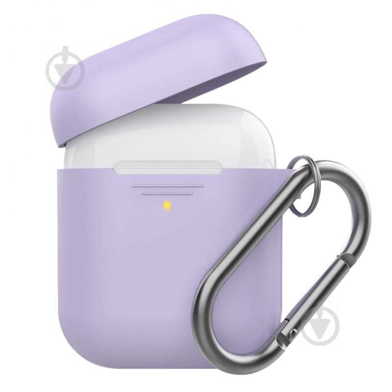 Чохол для навушників Promate GripCase для Apple AirPods purple (gripcase.purple) - фото 1