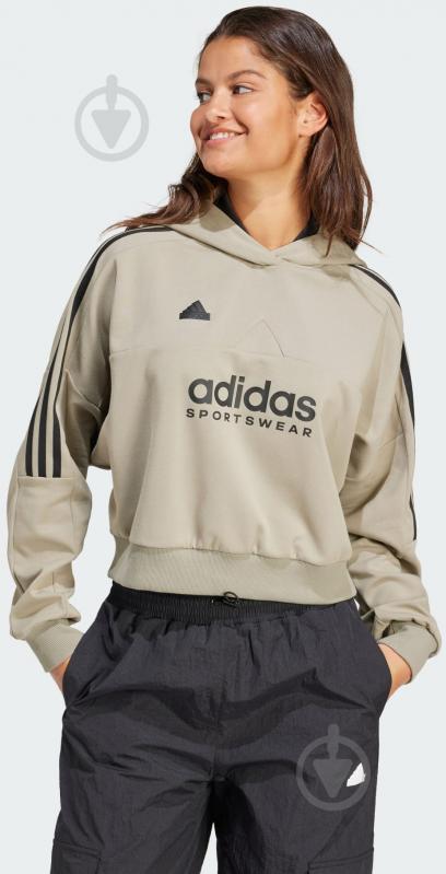 Джемпер Adidas W TIRO HOODIE IS4567 р.S хаки - фото 2