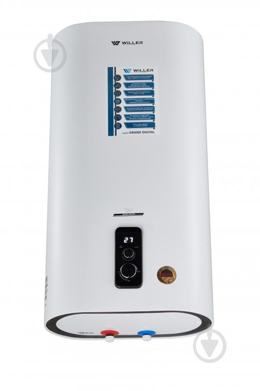 Бойлер Willer EV80DRI Grand Digital 80 л белый - фото 1