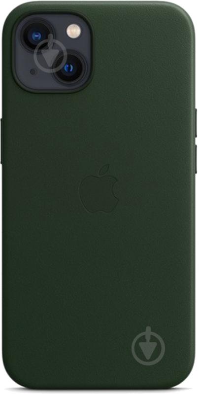 Чохол-накладка Apple Leather Case with MagSafe для Apple iPhone 13 sequoia green (MM173ZE/A) - фото 6