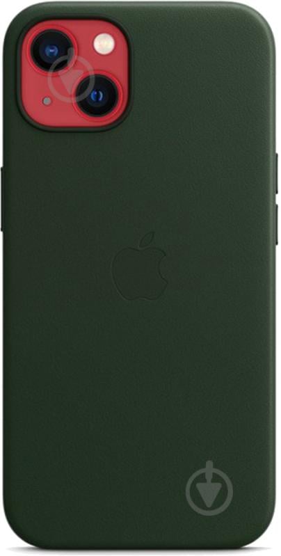 Чохол-накладка Apple Leather Case with MagSafe для Apple iPhone 13 sequoia green (MM173ZE/A) - фото 3