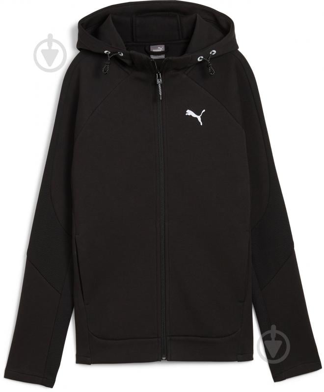 Джемпер Puma EVOSTRIPE FULL-ZIP HOODIE 68167001 р.XS черный - фото 1