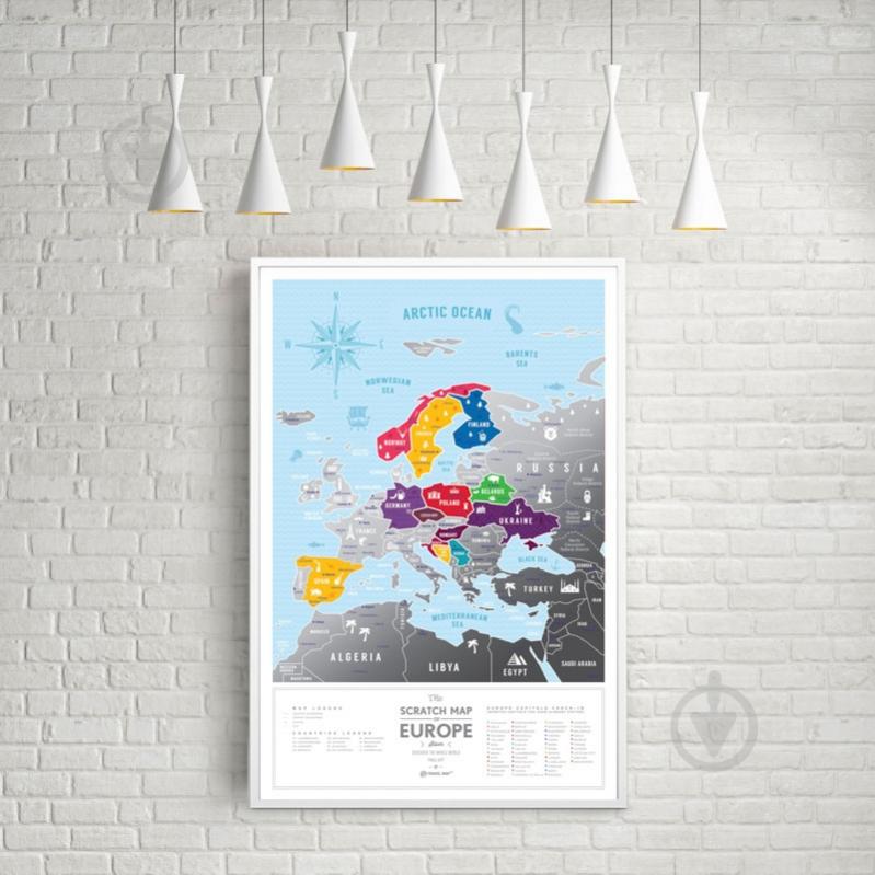 Скретч карта Європи "Travel Map Silver Europe" (тубус) - фото 5