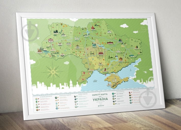 Скретч карта "Travel Map Моя Україна" (тубус) - фото 5