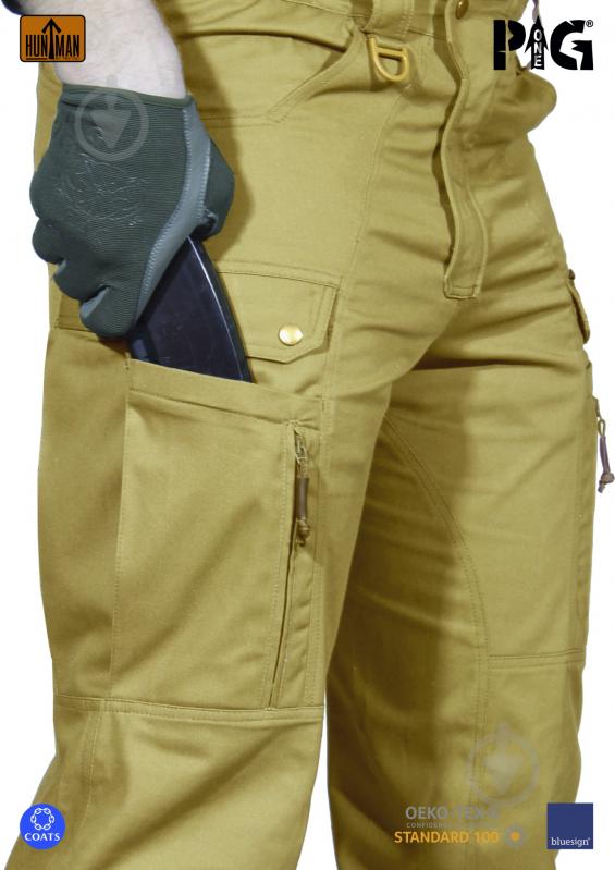 Брюки тактические P1G "HSP" (HUNTMAN SERVICE PANTS) р. L battle brown - фото 3