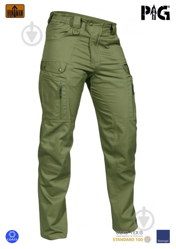 Брюки тактические P1G "HSP" (HUNTMAN SERVICE PANTS) р. XXL olive drab - фото 1