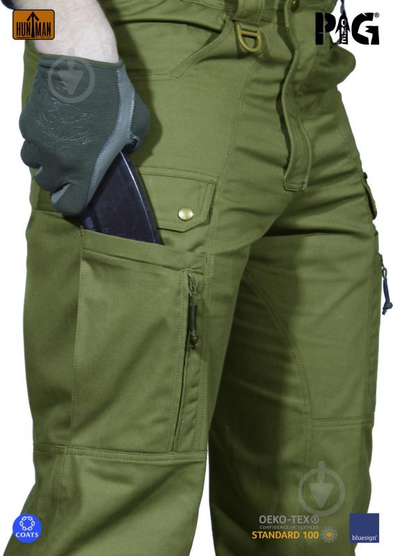 Брюки тактичні P1G "HSP" (HUNTMAN SERVICE PANTS) р. XXL olive drab - фото 3