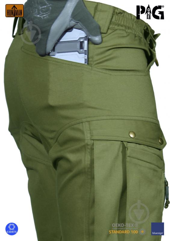 Брюки тактичні P1G "HSP" (HUNTMAN SERVICE PANTS) р. XXL olive drab - фото 5