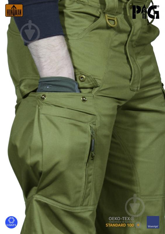 Брюки тактические P1G "HSP" (HUNTMAN SERVICE PANTS) р. XL olive - фото 4