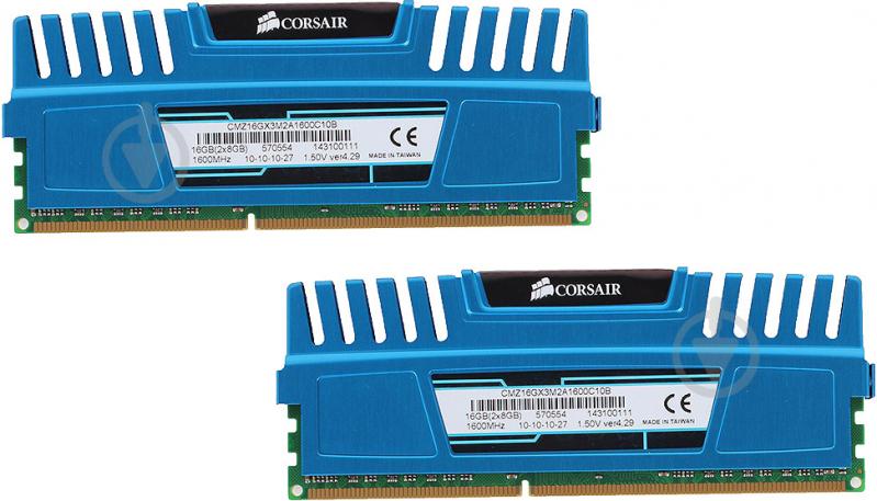 Оперативная память Corsair DDR3 SDRAM 16 GB (2x8GB) 1600 MHz (CMZ16GX3M2A1600C10B) - фото 3