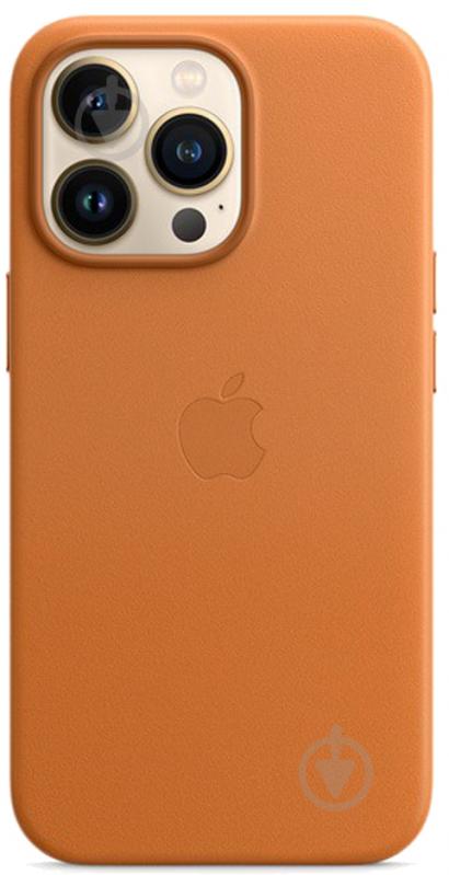 Чохол-накладка Apple Leather Case with MagSafe для Apple iPhone 13 Pro golden brown (MM193ZE/A) - фото 2