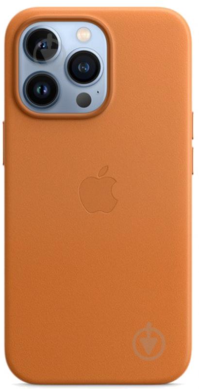 Чохол-накладка Apple Leather Case with MagSafe для Apple iPhone 13 Pro golden brown (MM193ZE/A) - фото 3