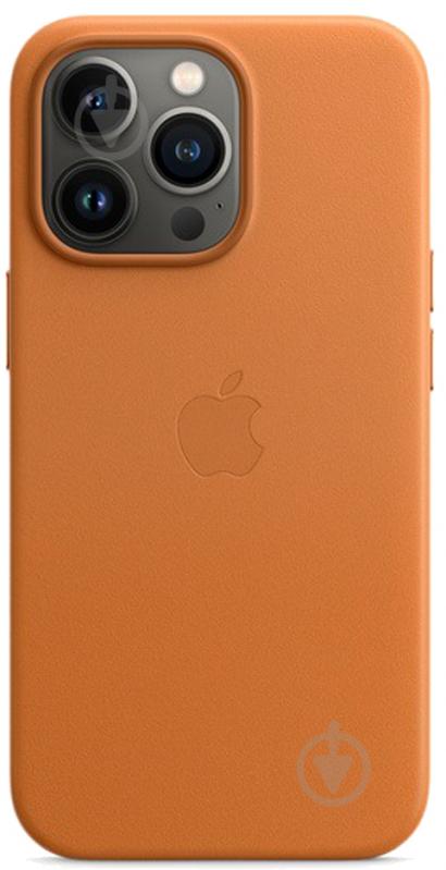 Чохол-накладка Apple Leather Case with MagSafe для Apple iPhone 13 Pro golden brown (MM193ZE/A) - фото 5